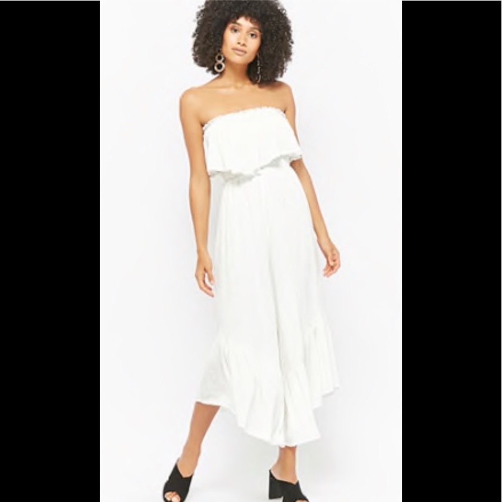 NWT Boho white jumpsuit F21